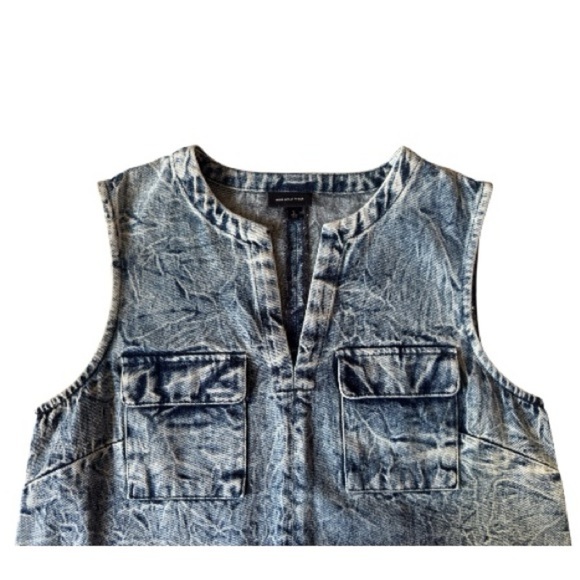 Who What Wear Boxy Sleeveless A-Line Blue Denim Dress Women's Size Small - Picture 8 of 9